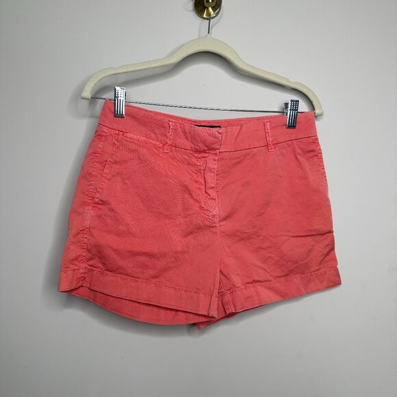 J. Crew Chino Salmon Pink Cotton Blend Shorts Women's Size 2 - Picture 1 of 4